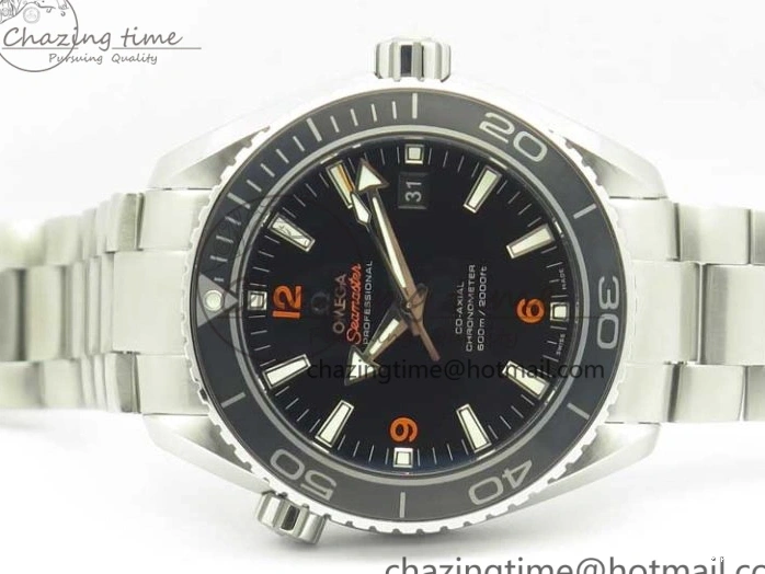 0204 Durable Planet Ocean Professional Ceramic Bezel 45.5mm 1:1 VSF Best Edition Orange Markers on SS Bracelet A8500 Super Clone 8052